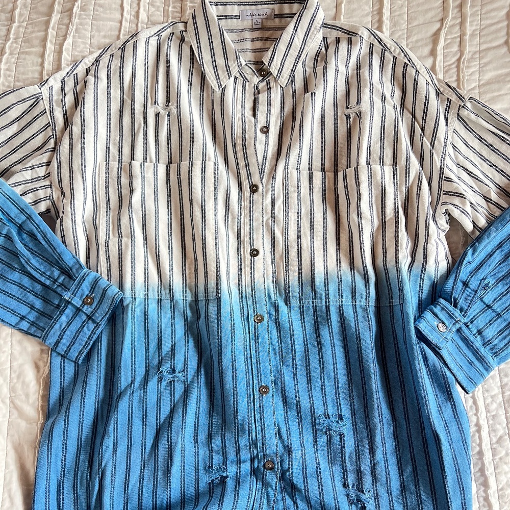 Brand New White Birch Button Up Top